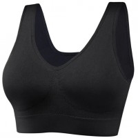 Базовый черный топ со съемным вкладышем, 4XL, 5XL. Б109